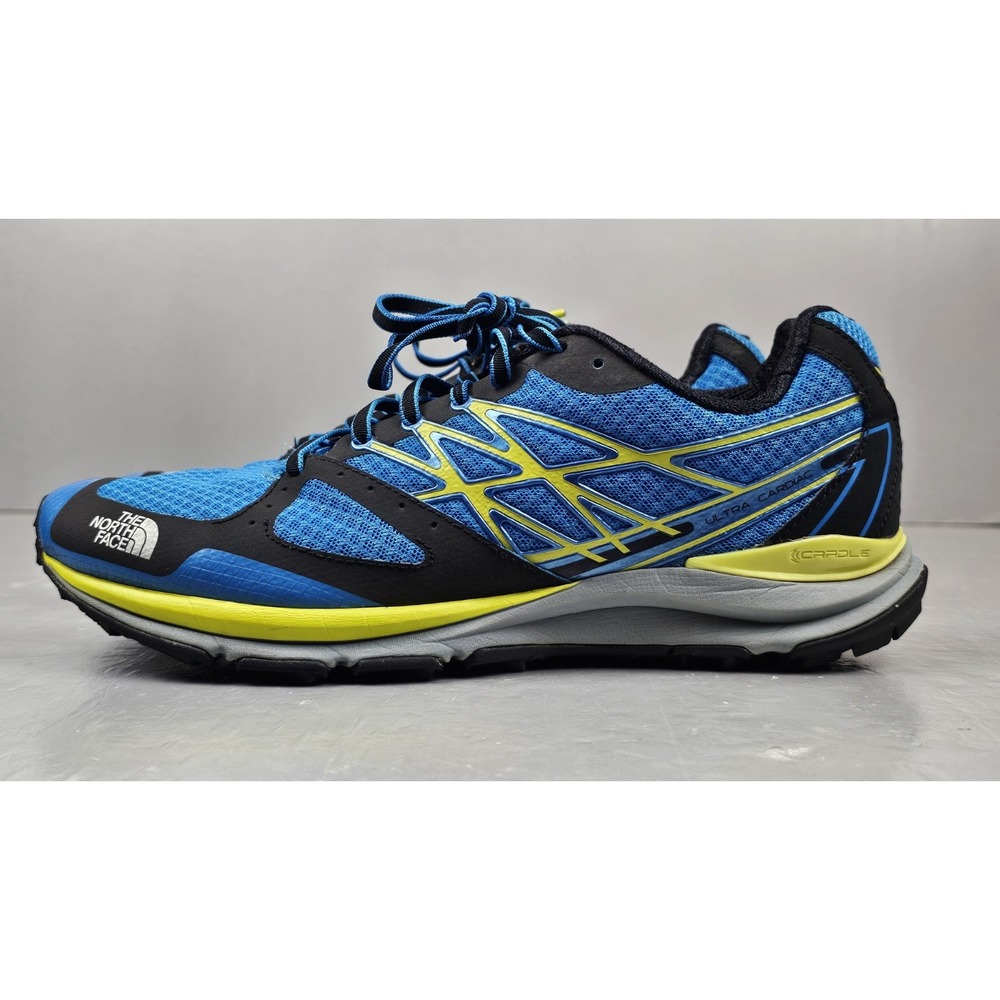North Face Ultra Cardiac Trail Runners Mens 9 Blue Vibram Sneakers‎ Outdoor